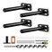 Crafterspirit 4pcs Wall Shelf Brackets Heavy Duty Floating Shelf Bracket HiddenInvisible Black Shelving Brackets Decorative Floating Shelf Hardware Heavy DutyMetal Shelf Support Bracket44pcs
