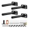 Crafterspirit 4pcs Wall Shelf Brackets Heavy Duty Floating Shelf Bracket HiddenInvisible Black Shelving Brackets Decorative Floating Shelf Hardware Heavy DutyMetal Shelf Support Bracket44pcs