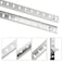 Bueyfolt 17Inch 8 Pcs Pilaster Shelf Brackets Adjustable Mortise Mount Shelf Rails with Screws for Wall Shelving System