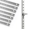 Bueyfolt 17Inch 8 Pcs Pilaster Shelf Brackets Adjustable Mortise Mount Shelf Rails with Screws for Wall Shelving System