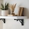 Home Expert 6 Inch Folding Shelf Brackets 2 Pack 1 Pairs Heavy Duty Metal Collapsible WallMounted Brackets SpaceSaving DIY Foldable Shelf for Benches and Tables Matte Black