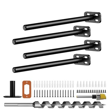 Crafterspirit 4pcs Wall Shelf Brackets Heavy Duty Floating Shelf Bracket HiddenInvisible Black Shelving Brackets Decorative Floating Shelf Hardware Heavy DutyMetal Shelf Support Bracket84pcs