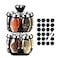 Kylinbigda Revolving Spice Rack Organizer Countertop Spinning Spice Storage Rack Tower Organizer with 12 Empty Jars Rotating Spice Holder Shelf Seasoning Rack Shelf Spice Seasoning Bottle Organizer