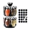 Kylinbigda Revolving Spice Rack Organizer Countertop Spinning Spice Storage Rack Tower Organizer with 12 Empty Jars Rotating Spice Holder Shelf Seasoning Rack Shelf Spice Seasoning Bottle Organizer