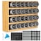 FIKWO Bamboo Spice Rack Organizer With 28 Spice Jars 780 Labels 4 Tier Wood Hanging Shelf Chalk Marker and Funnel Set for Drawer Cabinet Kitchen Countertop Wall Mount Empty 4 oz Glass Jar Shaker Lids