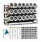 SpaceAid Spice Rack Organizer with 21 Spice Jars 386 Spice Labels Chalk Marker and Funnel Set for Cabinet Countertop Pantry Cupboard or Door Wall Mount 21 Jars 134 W 9 H Black