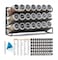 SpaceAid Spice Rack Organizer with 21 Spice Jars 386 Spice Labels Chalk Marker and Funnel Set for Cabinet Countertop Pantry Cupboard or Door Wall Mount 21 Jars 134 W 9 H Black