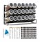 SpaceAid Spice Rack Organizer with 21 Spice Jars 386 Spice Labels Chalk Marker and Funnel Set for Cabinet Countertop Pantry Cupboard or Door Wall Mount 21 Jars 134 W 9 H Black