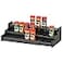Zri Bamboo Spice Rack Organizer For Cabinet 3 Tier Black Bamboo Wooden Expandable Display Shelf from 1270 to 2220 inch
