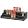 Zri Bamboo Spice Rack Organizer For Cabinet 3 Tier Black Bamboo Wooden Expandable Display Shelf from 1270 to 2220 inch
