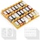 SpaceAid Bamboo Spice Drawer Organizer with 24 Spice Jars 378 White Minimalist Spice Labels 3 Tier Seasoning Rack Tray Insert for Kitchen Drawers 15 Wide x 15 Deep x 26 Tall