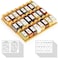 SpaceAid Bamboo Spice Drawer Organizer with 24 Spice Jars 378 White Minimalist Spice Labels 3 Tier Seasoning Rack Tray Insert for Kitchen Drawers 15 Wide x 15 Deep x 26 Tall