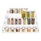 VAEHOLD Acrylic Spice Rack Organizer 4 Tier Clear Vertical Rack for Cabinet Countertop 4 Tier 12L
