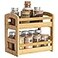 Totally Bamboo 2 Shelf Spice Caddy Organizer Rack for Kitchen Countertop or Cupboard