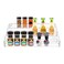 PMMASTO Tiered Spice Rack Seasoning Organizer Clear Acrylic Vertical Shelves Can Organizer for Countertop Cabinet Pantry Kitchen Organization and Storage 3 Tier