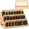 MNADSFKJ Spice Rack Spice Organizer 3 Tier Bamboo Spice Racks Solution for Spice Storage in Kitchens CountertopsStorage Rooms and Other Places