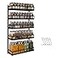 X-cosrack Xcosrack Wall Mount Spice Rack Organizer 5 Tier HeightAdjustable Hanging Spice Shelf Storage for Kitchen Pantry Cabinet DualUse Seasoning Holder Rack with Hooks BlackPatented