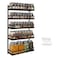X-cosrack Xcosrack Wall Mount Spice Rack Organizer 5 Tier HeightAdjustable Hanging Spice Shelf Storage for Kitchen Pantry Cabinet DualUse Seasoning Holder Rack with Hooks BlackPatented