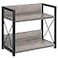 Giikin Countertop Shelf Organizer 2 Tier Kitchen Spice Rack for Countertop Wood Coffee Counter Shelf for Home Particle Board and Metal Grey Small
