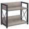 Giikin Countertop Shelf Organizer 2 Tier Kitchen Spice Rack for Countertop Wood Coffee Counter Shelf for Home Particle Board and Metal Grey Small