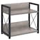 Giikin Countertop Shelf Organizer 2 Tier Kitchen Spice Rack for Countertop Wood Coffee Counter Shelf for Home Particle Board and Metal Grey Small