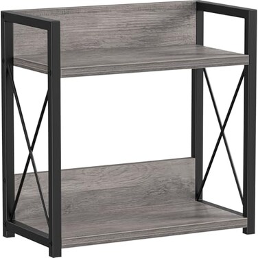 Giikin Coffee Bar Accessories 2 Tier Spice Rack for Counter Gray Kitchen Countertop Organizer Grey L