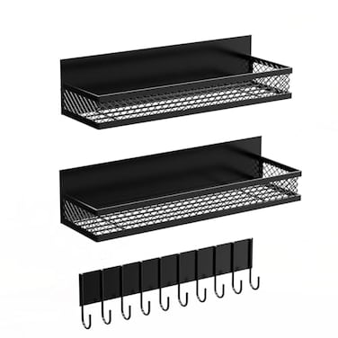 Umomi Magnetic Spice Rack for Refrigerator 3 Pack Magnetic Shelf for Refrigerator Movable Magnetic Basket is Used for Side Storage in Ovens Microwaves or Washing Machines