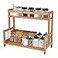 Ufine 2 Tier Bamboo Spice Rack Organizer Kitchen Countertop Storage Shelf Free Standing Holder Under Cabinet Bathroom for Various Bottles Jars Space Saving