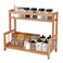 Ufine 2 Tier Bamboo Spice Rack Organizer Kitchen Countertop Storage Shelf Free Standing Holder Under Cabinet Bathroom for Various Bottles Jars Space Saving