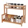 Ufine 2 Tier Bamboo Spice Rack Organizer Kitchen Countertop Storage Shelf Free Standing Holder Under Cabinet Bathroom for Various Bottles Jars Space Saving