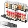 SpaceAid Pull Out Spice Rack Organizer for Cabinet Heavy Duty Slide Out Seasoning Kitchen Organizer Cabinet Organizer with Labels 52 W x1075 D x10 H 2 Drawers 2Tier