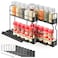 SpaceAid Pull Out Spice Rack Organizer for Cabinet Heavy Duty Slide Out Seasoning Kitchen Organizer Cabinet Organizer with Labels 52 W x1075 D x10 H 2 Drawers 2Tier