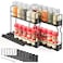 SpaceAid Pull Out Spice Rack Organizer for Cabinet Heavy Duty Slide Out Seasoning Kitchen Organizer Cabinet Organizer with Labels 52 W x1075 D x10 H 2 Drawers 2Tier