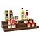 Lenwi Spice Rack Organizer for Cabinet 3 Tier Expandable Bamboo Spice Storage for Kitchen Cupboard Pantry Brown