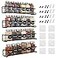 Ultimate Hostess Spice Rack Wall Mounted 4 Tier SpaceSaving Kitchen Spice Organizer for Seasonings Screw or Adhesive Hanging Wall Mount Hanging Spice Rack for Wall Cabinet Pantry Door 25x 25x115 in