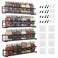 Ultimate Hostess Spice Rack Wall Mounted 4 Tier SpaceSaving Kitchen Spice Organizer for Seasonings Screw or Adhesive Hanging Wall Mount Hanging Spice Rack for Wall Cabinet Pantry Door 25x 25x115 in