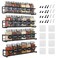 Ultimate Hostess Spice Rack Wall Mounted 4 Tier SpaceSaving Kitchen Spice Organizer for Seasonings Screw or Adhesive Hanging Wall Mount Hanging Spice Rack for Wall Cabinet Pantry Door 25x 25x115 in