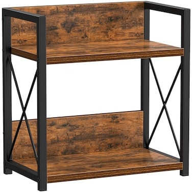 Giikin Kitchen Countertop Organizer 2 Tier Spice Rack Organizer for Pantry Kitchen Counter Shelf Wood Coffee Station Organizer Brown M