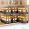 DABIGE Pull Out Spice Rack Organizer for Cabinet 3 Packs Slide Out Spice Racks Organizer Spice Cabinet Organizers Cabinet Size Need12 Highx11 Deepx5 WideEach Tier Hold 10 Spice Jar 2 Tier Black