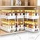 DABIGE Pull Out Spice Rack Organizer for Cabinet 3 Packs Slide Out Spice Racks Organizer Spice Cabinet Organizers Cabinet Size Need12 Highx11 Deepx5 WideEach Tier Hold 10 Spice Jar 2 Tier White