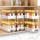 DABIGE Pull Out Spice Rack Organizer for Cabinet 3 Packs Slide Out Spice Racks Organizer Spice Cabinet Organizers Cabinet Size Need12 Highx11 Deepx5 WideEach Tier Hold 10 Spice Jar 2 Tier White