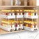 DABIGE Pull Out Spice Rack Organizer for Cabinet 3 Packs Slide Out Spice Racks Organizer Spice Cabinet Organizers Cabinet Size Need12 Highx11 Deepx5 WideEach Tier Hold 10 Spice Jar 2 Tier White