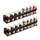 KES Spice Rack Organizer Kitchen Spice Rack Seasoning Organizer 16 Inch Aluminum Spice Holder Wall Mount Anodized Black 2 Pack KSR401S40BKP2