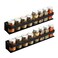 KES Spice Rack Organizer Kitchen Spice Rack Seasoning Organizer 16 Inch Aluminum Spice Holder Wall Mount Anodized Black 2 Pack KSR401S40BKP2