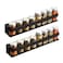 KES Spice Rack Organizer Kitchen Spice Rack Seasoning Organizer 16 Inch Aluminum Spice Holder Wall Mount Anodized Black 2 Pack KSR401S40BKP2