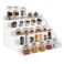VAEHOLD Acrylic Spice Rack 5 Tier Clear Organizer for Cabinet Vertical Spice Rack Kitchen Organizer Shelf for Countertop 5 Tier 12L