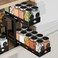 BOIVSHI Pull Out Spice Rack Organizer 2Tier Vertical Spice Rack Height Adjustable for Kitchen Cabinet 53Wx108Dx92H Metal Black