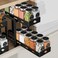 BOIVSHI Pull Out Spice Rack Organizer 2Tier Vertical Spice Rack Height Adjustable for Kitchen Cabinet 53Wx108Dx92H Metal Black