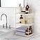 kaileyouxiangongsi 3Tier Kitchen Spice Rack Freestanding Stackable Organizer Shelf Bathroom Countertop Storage Shelf Cosmetic Organizer Holder Square Standing Rack Golden