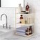 kaileyouxiangongsi 3Tier Kitchen Spice Rack Freestanding Stackable Organizer Shelf Bathroom Countertop Storage Shelf Cosmetic Organizer Holder Square Standing Rack Golden
